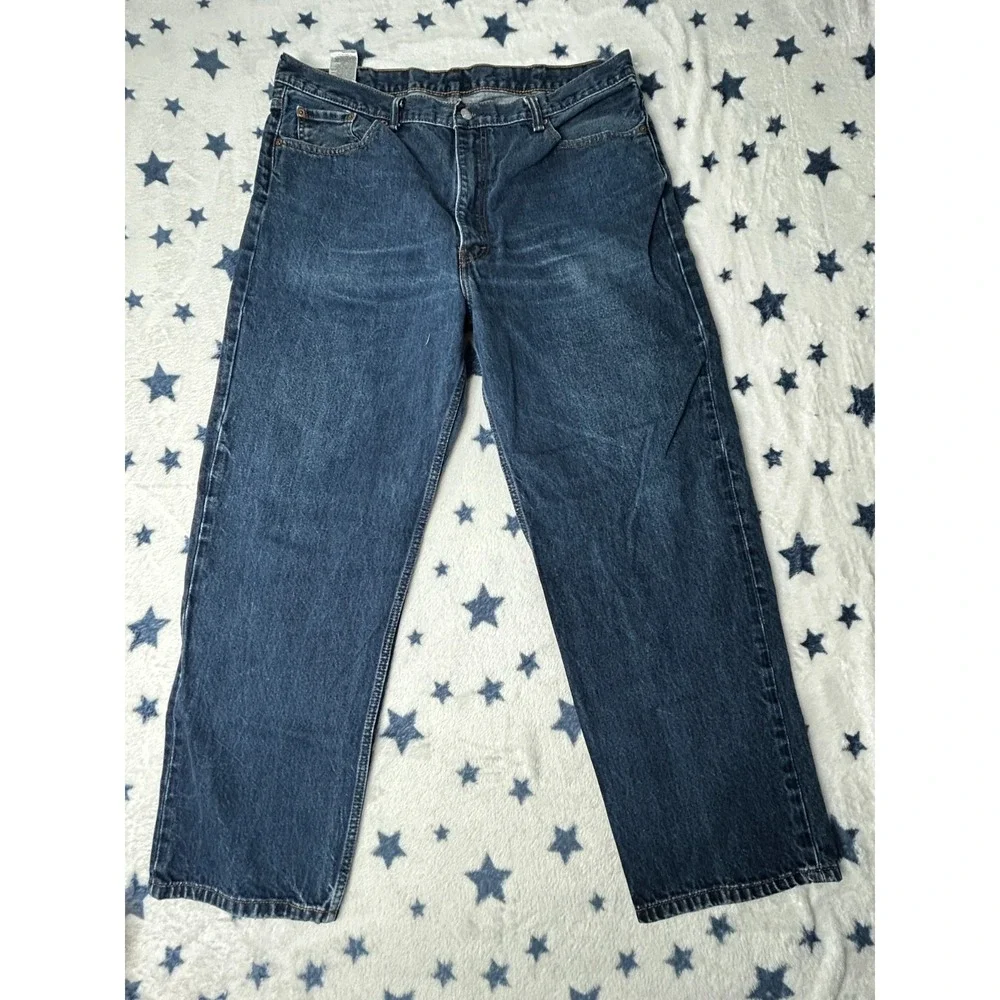 Levi's 550 Jeans Mens 42x32 Blue Relaxed Fit Tapered Denim Pants Medium Wash